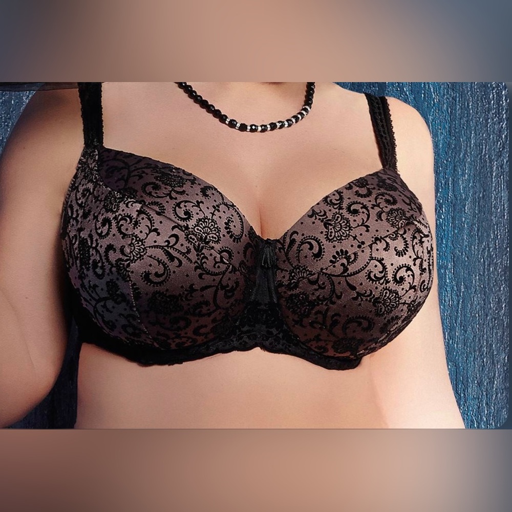 Kris Line Collection Black & Brown Letizia Brasemisoft Bra
